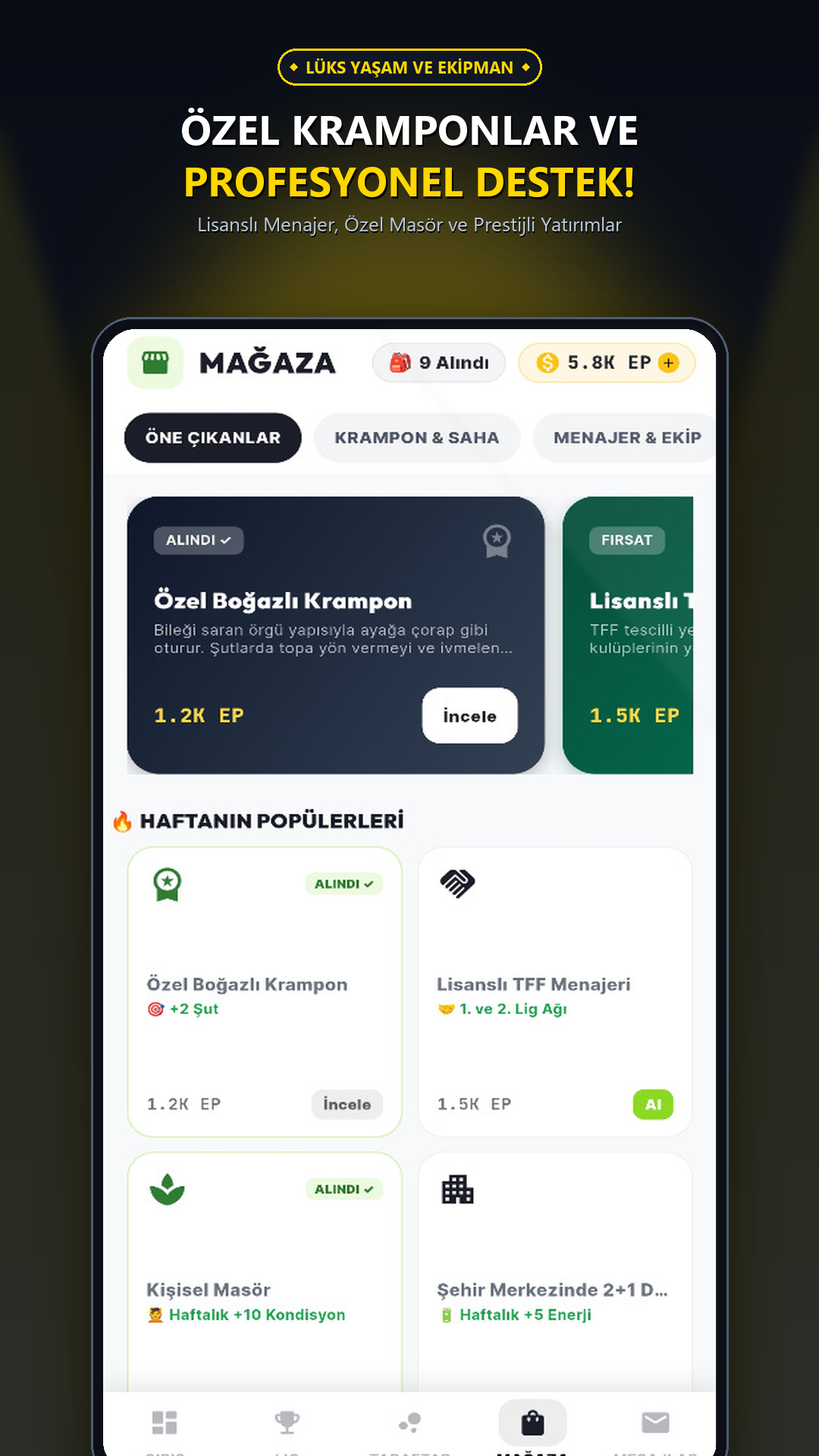 Efsane Futbol: Futbol Kariyeri Ekranı 4