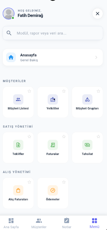 Feep - Bulut Süreç & Finans Yönetimi Ekranı 1